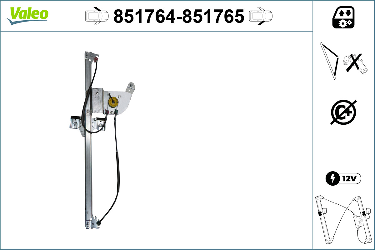 Alzacristallo VALEO 851764